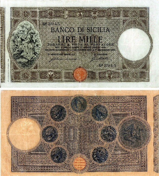 Banconota 1000 Lire "2° Tipo" -  Regno d'Italia - 1915 