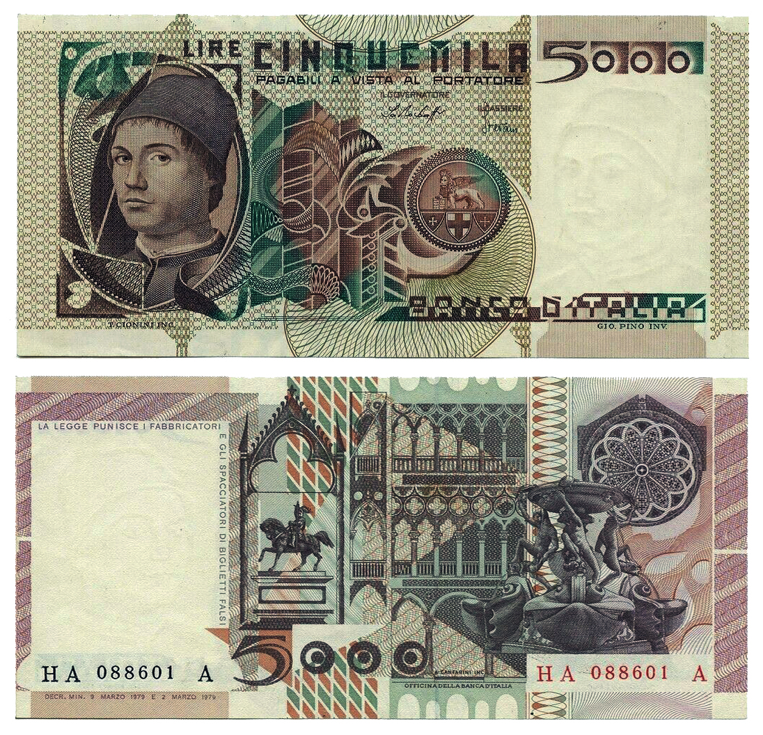 Banconota 5000 Lire "Antonello da Messina" -  Italia - 1982 