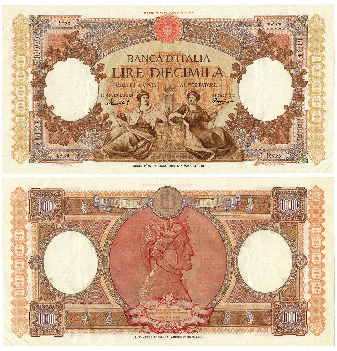 Banconota 1000 Lire "Regine del Mare" -  Italia - 1962 