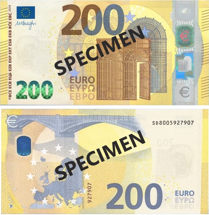 Banconota 200 Euro "2° Tipo - Serie Europa" -  Italia - 2019 