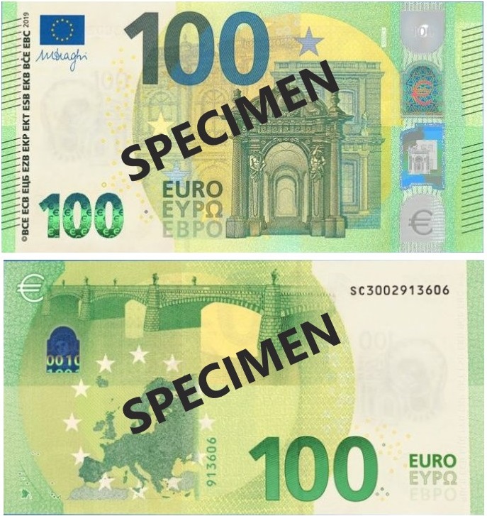 Banconota 100 Euro "2° Tipo - Serie Europa" -  Italia - 2019 