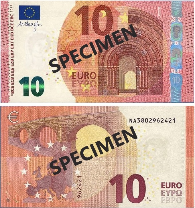 Banconota 10 Euro "2° Tipo - Serie Europa" -  Italia - 2014 