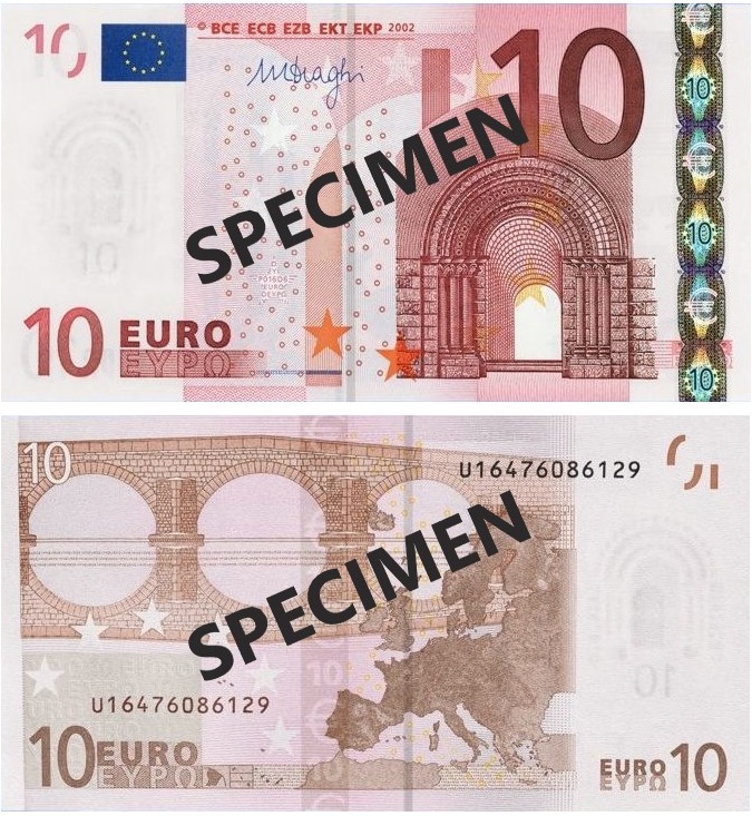 Banconota 10 Euro "1° Tipo" -  Italia - 2002 