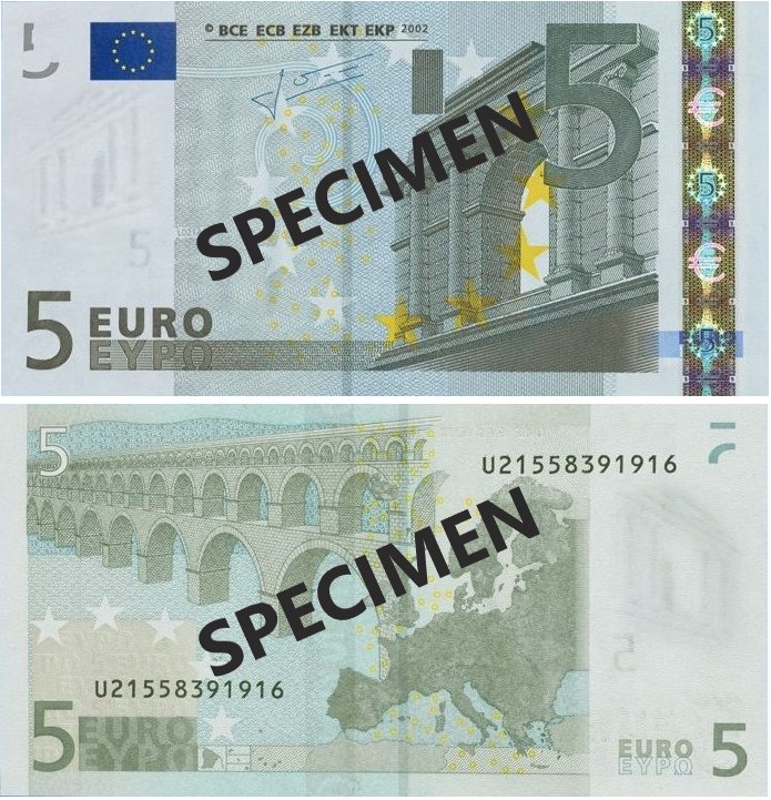 Banconota 5 Euro "1° Tipo" -  Italia - 2002 