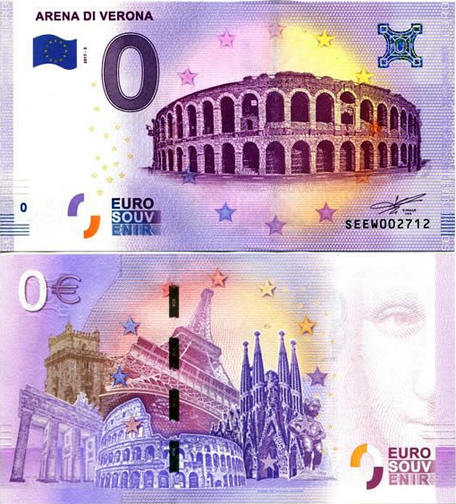 Banconota 0 Euro Arena di Verona -  Italia - 2017 