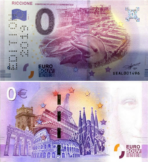 Banconota 0 Euro Riccione "Convegno Filatelico Numismatico" (SPECIAL EDITION 2019) -  Italia - 2019 