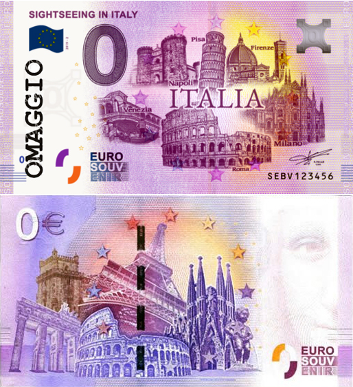 Banconota 0 Euro Sightseeing in Italy - Italia (SPECIAL EDITION OMAGGIO) -  Italia - 2019 
