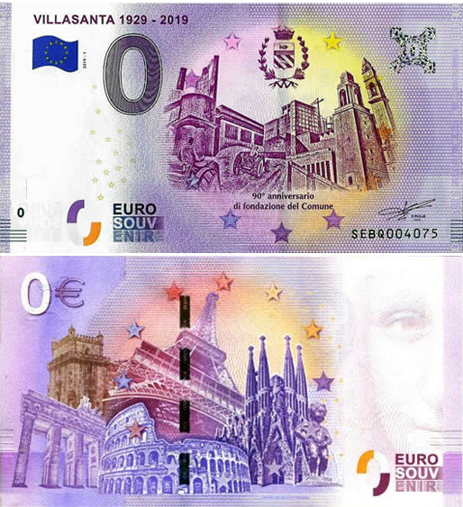 Banconota 0 Euro Villasanta (1929 - 2019) -  Italia - 2019 