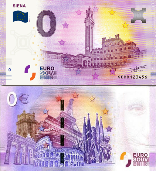 Banconota 0 Euro Siena -  Italia - 2019 