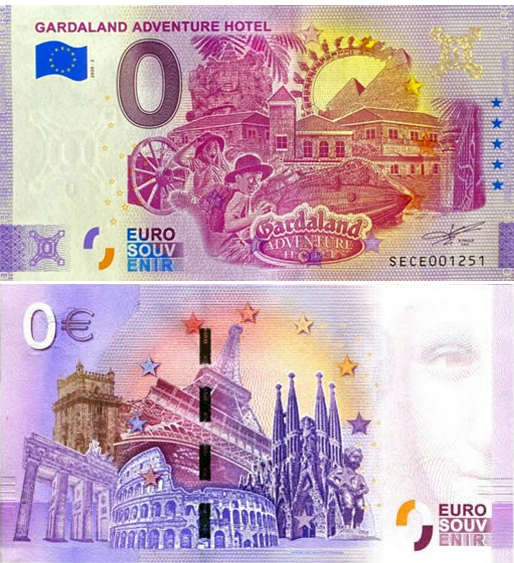 Banconota 0 Euro Gardaland Adventure Hotel -  Italia - 2020 