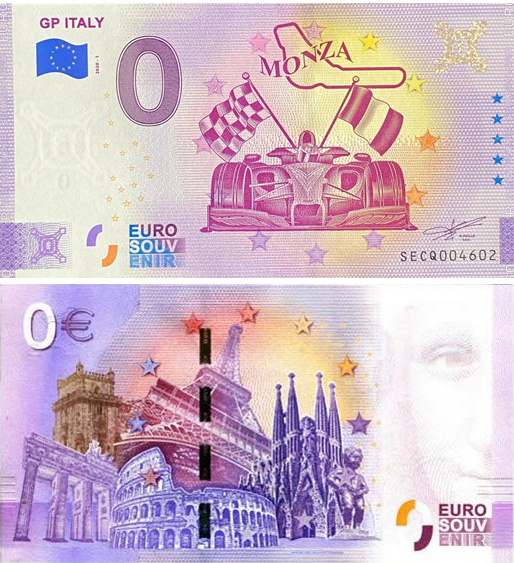 Banconota 0 Euro GP Italy - Monza -  Italia - 2020 
