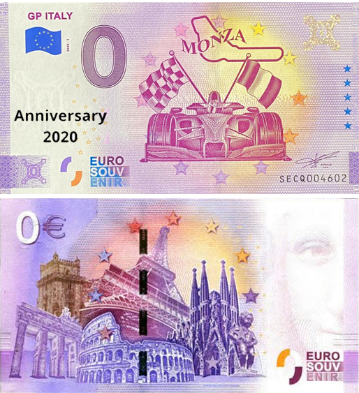Banconota 0 Euro GP Italy - Monza (ANNIVERSARY) -  Italia - 2020 