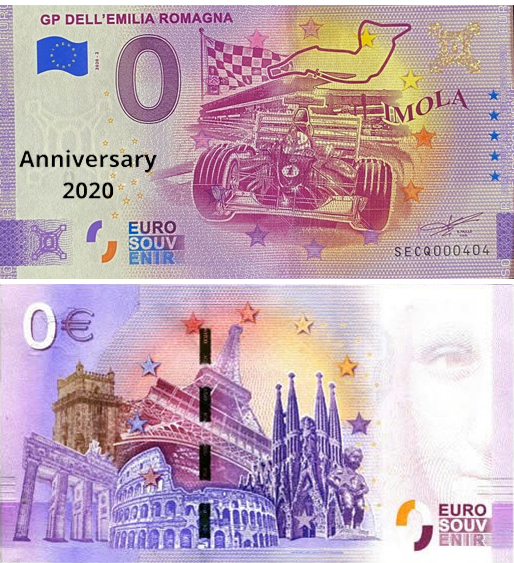 Banconota 0 Euro GP dell'Emilia Romagna - Imola (ANNIVERSARY) -  Italia - 2020 