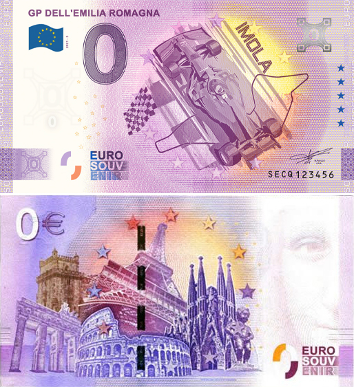 Banconota 0 Euro GP dell'Emilia Romagna - Imola -  Italia - 2021 