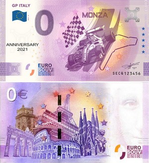 Banconota 0 Euro GP Italy - Monza (ANNIVERSARY) -  Italia - 2021 