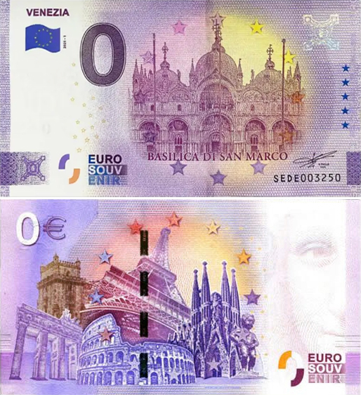 Banconota 0 Euro Venezia - Basilica di San Marco -  Italia - 2021 