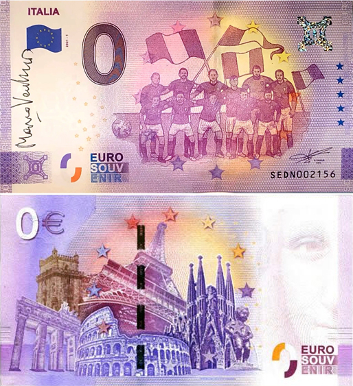 Banconota 0 Euro Nazionale Italiana - Italia 2021-1 (FIRMATA) -  Italia - 2021 