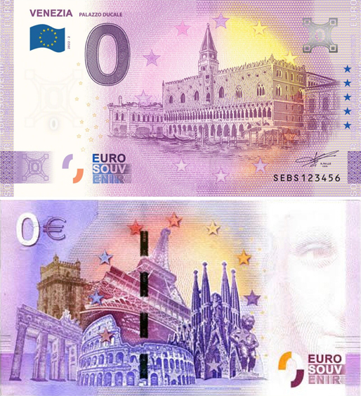 Banconota 0 Euro Venezia "Palazzo Ducale" -  Italia - 2022 