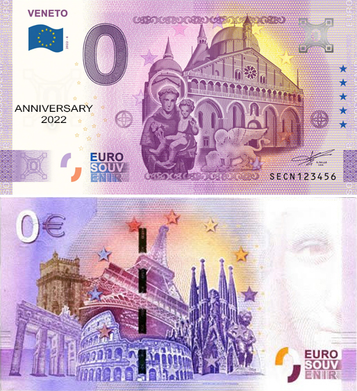 Banconota 0 Euro Veneto (ANNIVERSARY) -  Italia - 2022 
