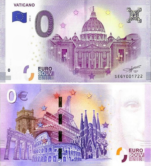 Banconota 0 Euro Vaticano -  Città del Vaticano - 2018 