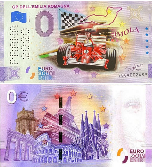 Banconota 0 Euro GP dell'Emilia Romagna - Imola (SPECIAL EDITION PRAHA 2020 - COLORATA) -  Italia - 2020 