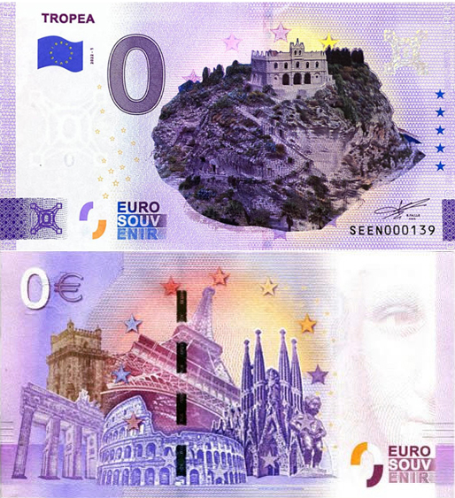 Banconota 0 Euro Tropea (COLORATA) -  Italia - 2022 