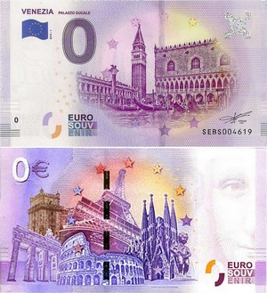 Banconota 0 Euro Venezia "Palazzo Ducale" -  Italia - 2019 