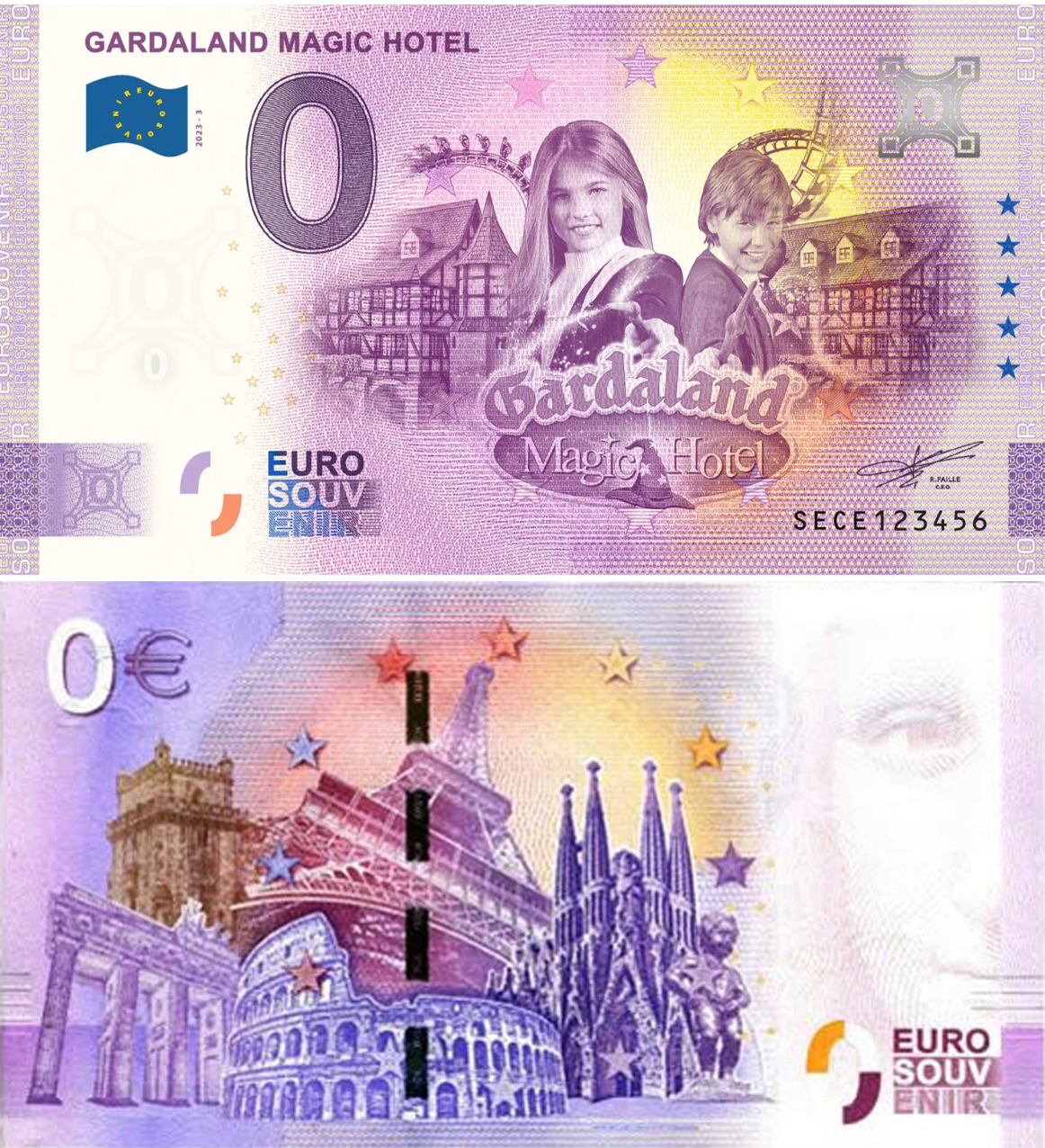 Banconota 0 Euro Gardaland Magic Hotel -  Italia - 2023 
