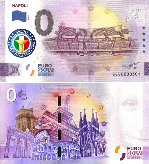 Banconota 0 Euro Napoli Campione -  Italia - 2023 