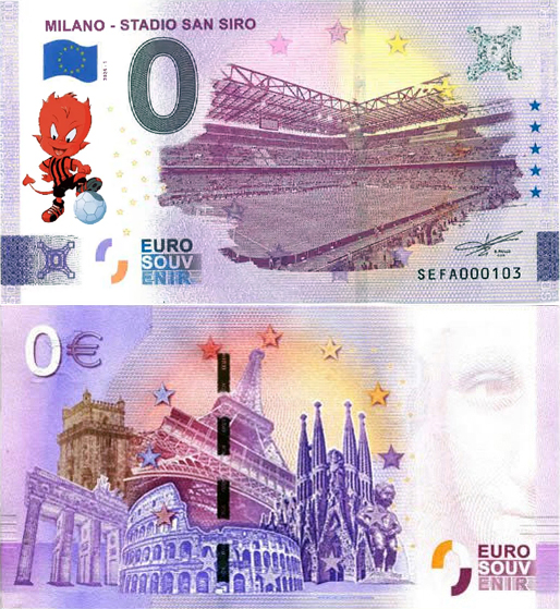 Banconota 0 Euro Milano - Stadio San Siro (Milan) -  Italia - 2024 