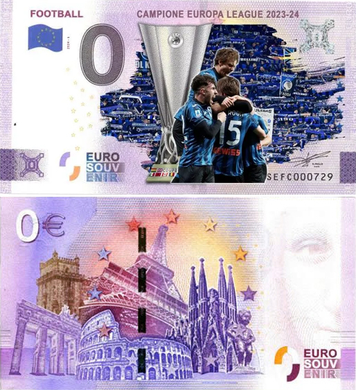 Banconota 0 Euro Football - Atalanta Campione Europa League 2023/24-1 -  Italia - 2024 