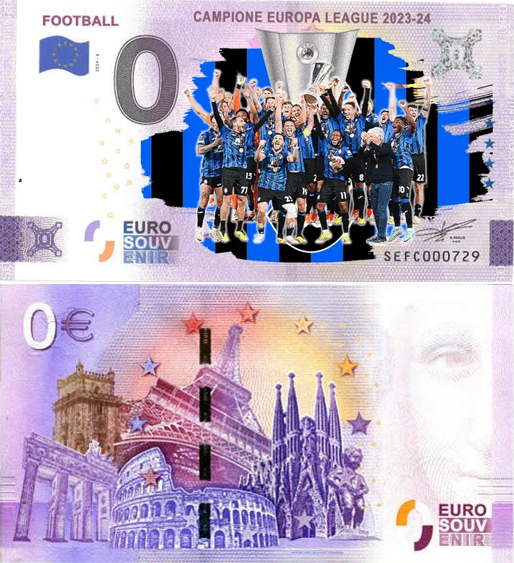 Banconota 0 Euro Football - Atalanta Campione Europa League 2023/24-2 -  Italia - 2024 