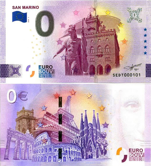 Banconota 0 Euro San Marino -  Italia - 2024 