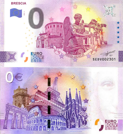 Banconota 0 Euro Brescia -  Italia - 2024 