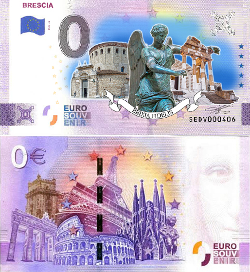 Banconota 0 Euro Brescia (COLORATA) -  Italia - 2024 