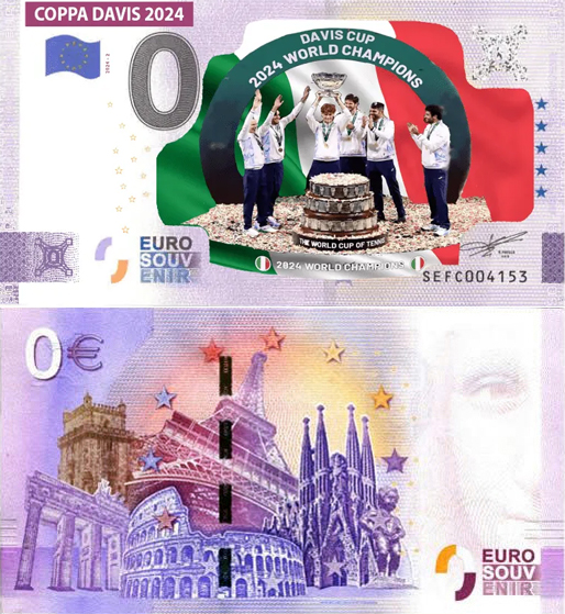 Banconota 0 Euro Coppa Davis 2024 - Italia Campione - 1 -  Italia - 2024 