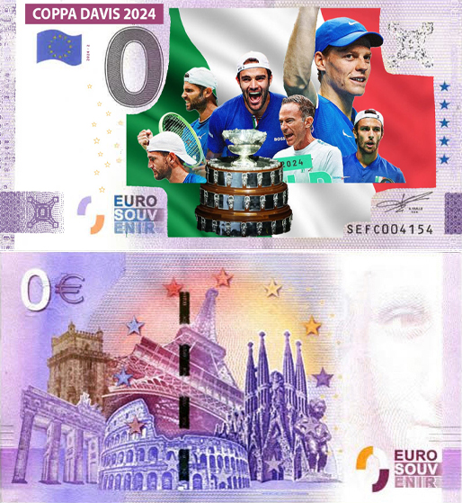 Banconota 0 Euro Coppa Davis 2024 - Italia Campione - 2 -  Italia - 2024 