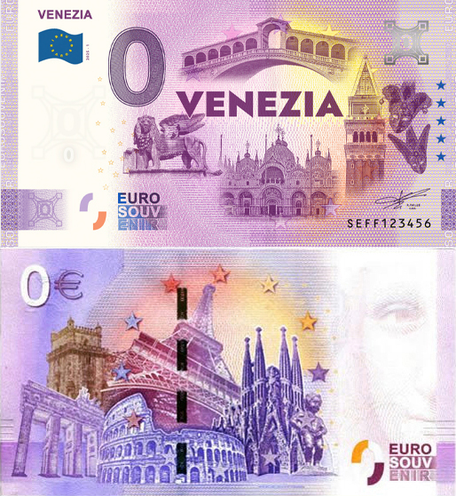 Banconota 0 Euro Venezia -  Italia - 2025 