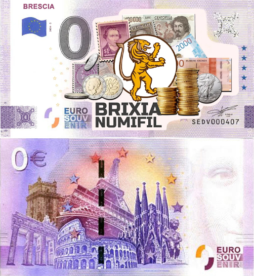 Banconota 0 Euro Brescia - Brixia Numifil 2025 -  Italia - 2025 