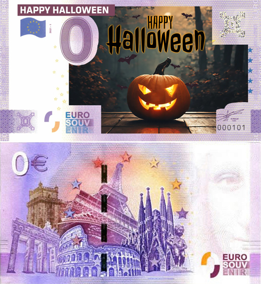 Banconota 0 Euro Happy Halloween -  Italia - 2025 