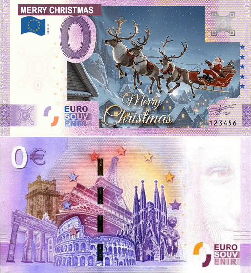 Banconota 0 Euro Buon Natale 2025 N°2 -  Italia - 2025 