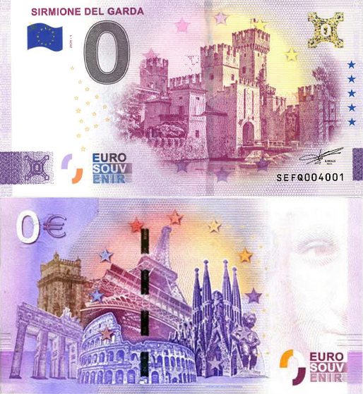 Banconota 0 Euro Sirmione del Garda - Ologramma Gold -  Italia - 2026 