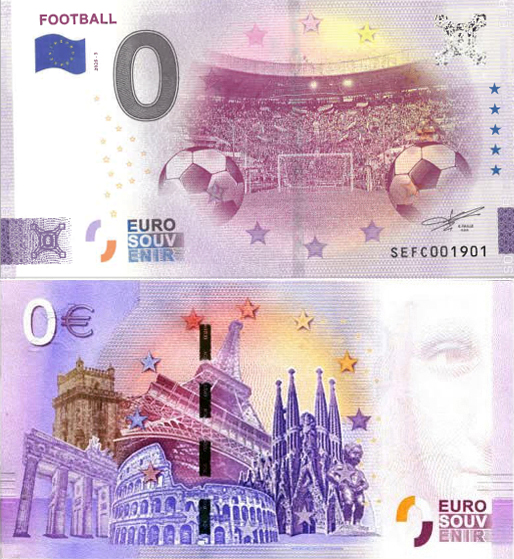 Banconota 0 Euro Football -  Italia - 2026 