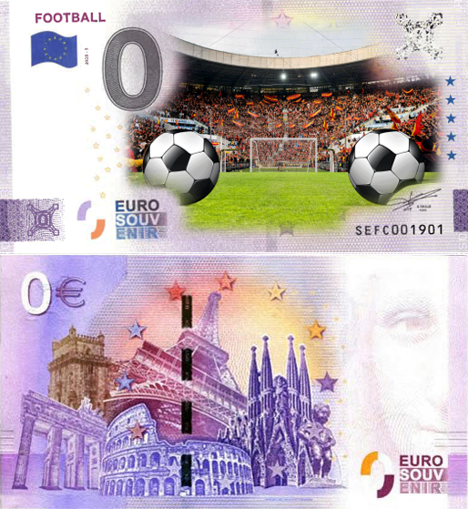 Banconota 0 Euro Football (COLORATA) -  Italia - 2026 