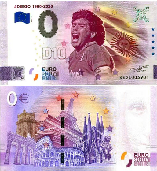 Banconota 0 Euro #Diego 1960-2020 -  Italia - 2026 