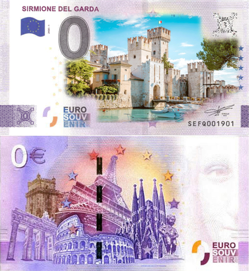 Banconota 0 Euro Sirmione del Garda (COLORATA) -  Italia - 2026 