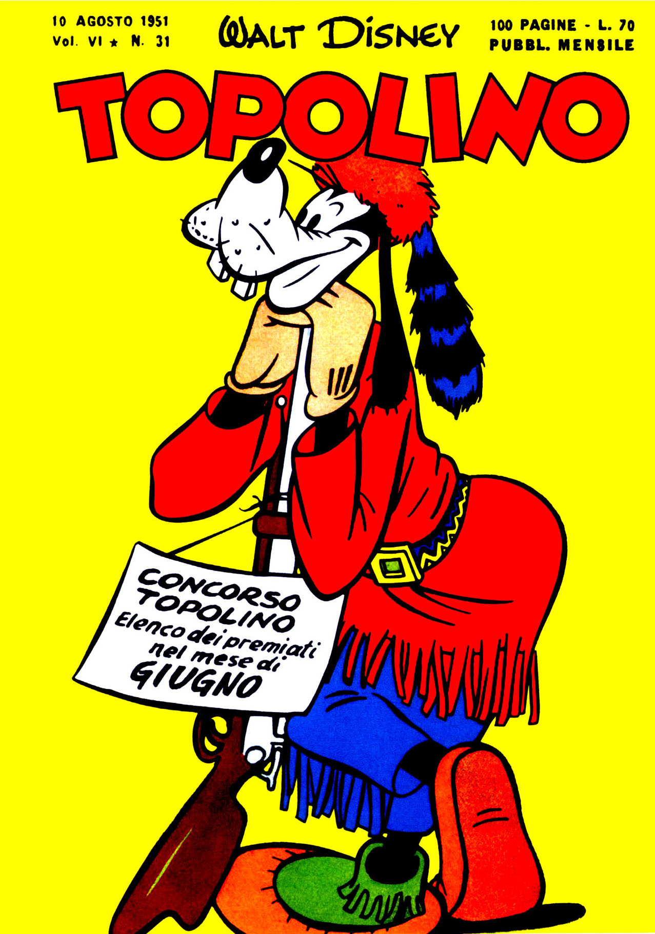 Fumetto Topolino -  1951