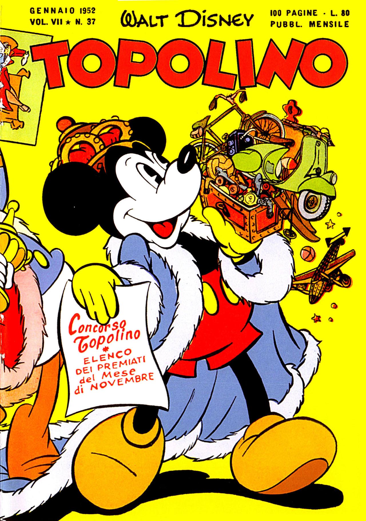 Fumetto Topolino -  1952