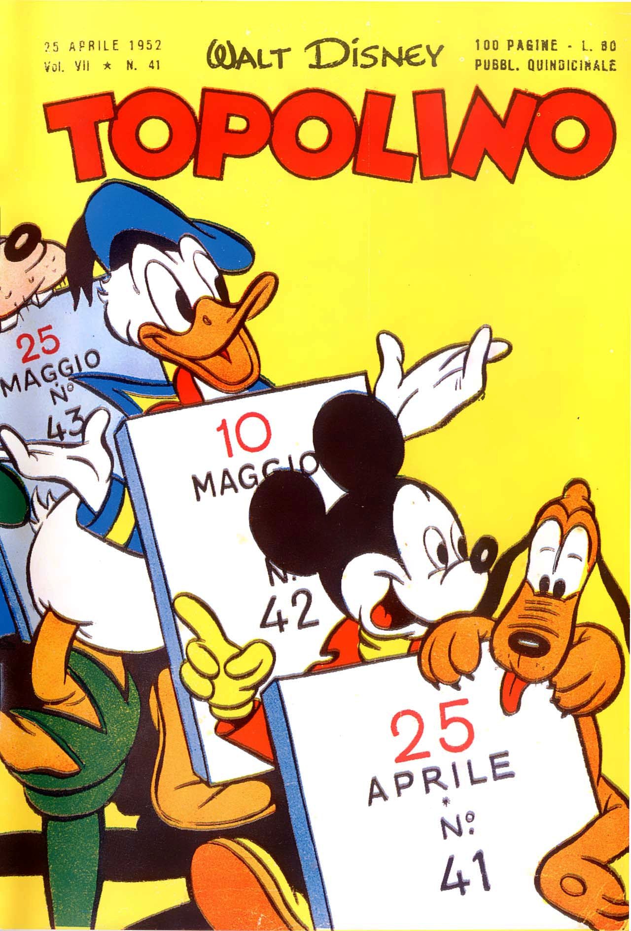Fumetto Topolino -  1952