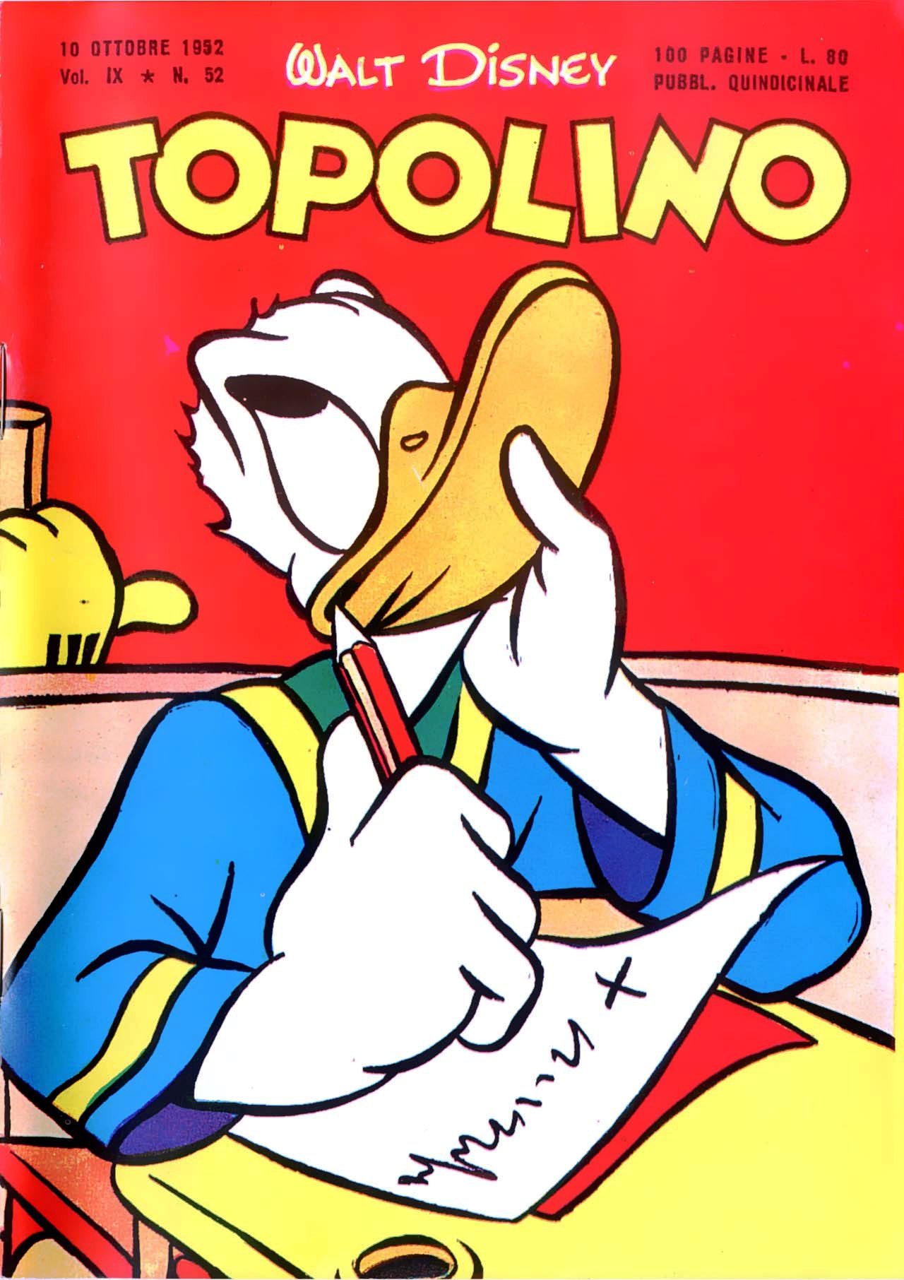 Fumetto Topolino -  1952